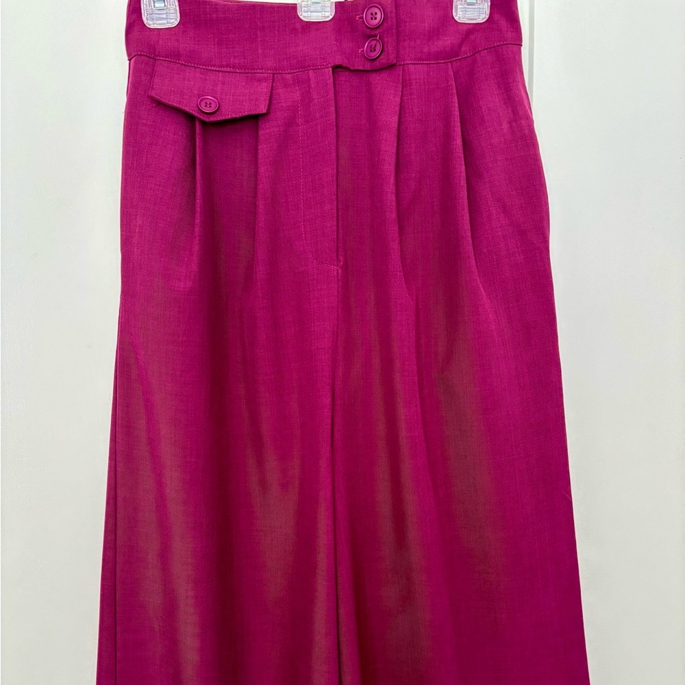 Flying Tomato Magenta Palazzo Pants | Size Small | High Rise Wide Leg - Picture 4 of 10